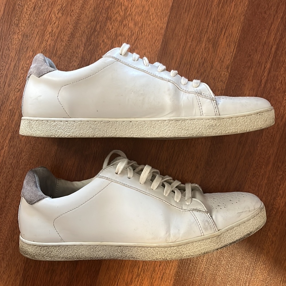 Massimo Dutti white leather sneakers